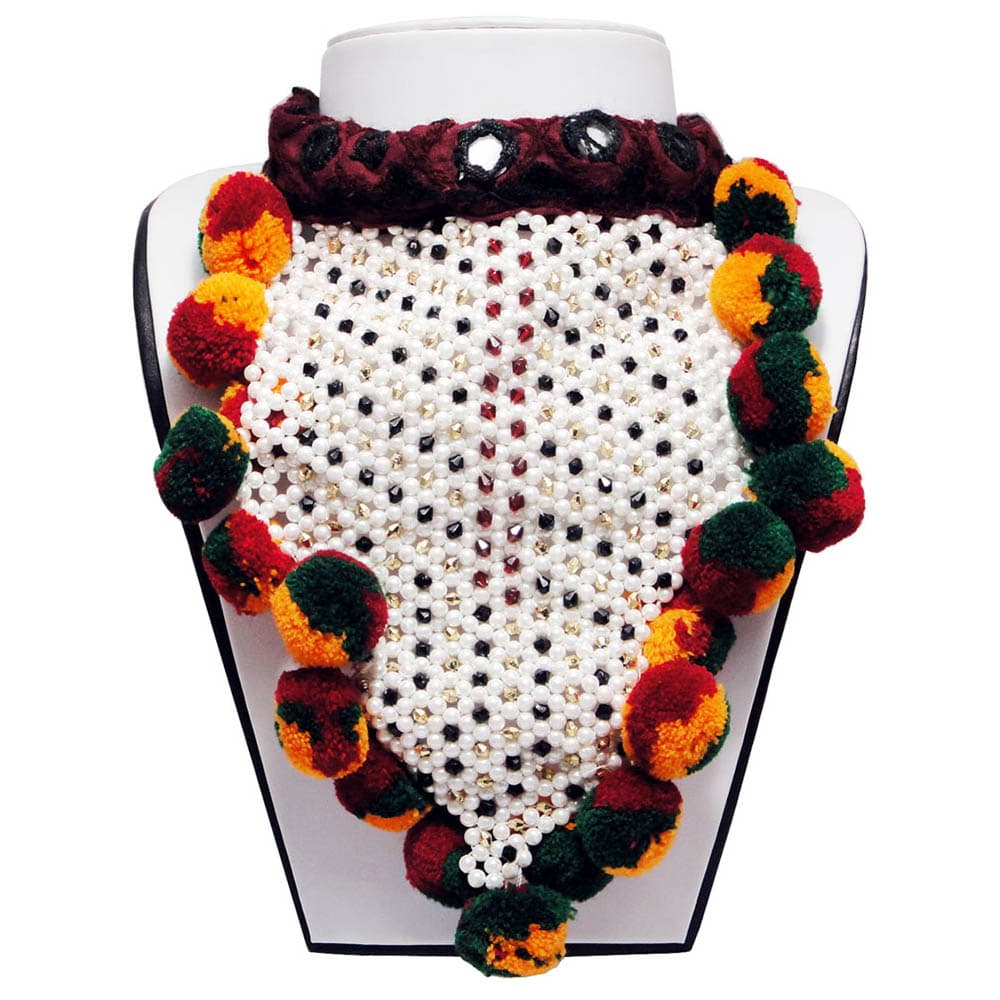 Jeko Moti with Crystal Beads Choker
