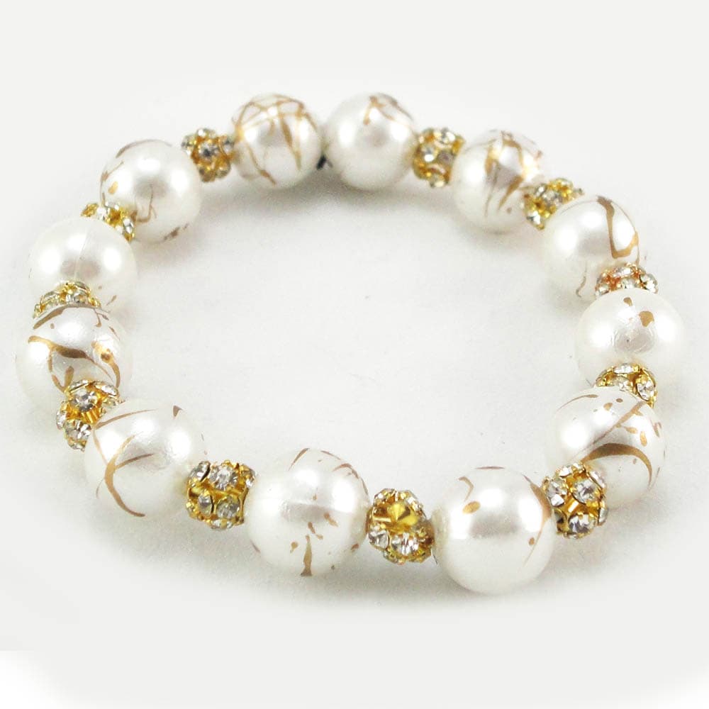 White Beads Bracelet