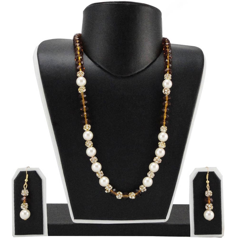Brown Crystal Beads Set