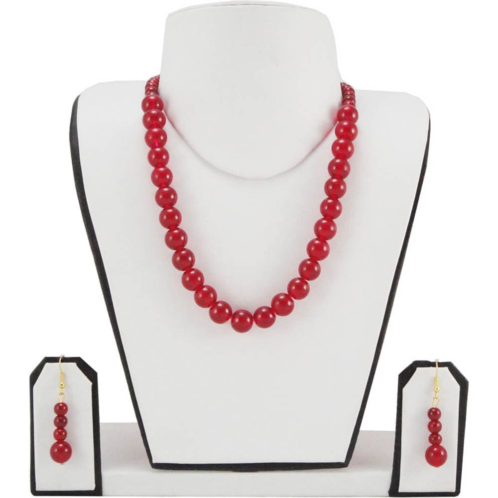 Red Crystal Beads Necklace