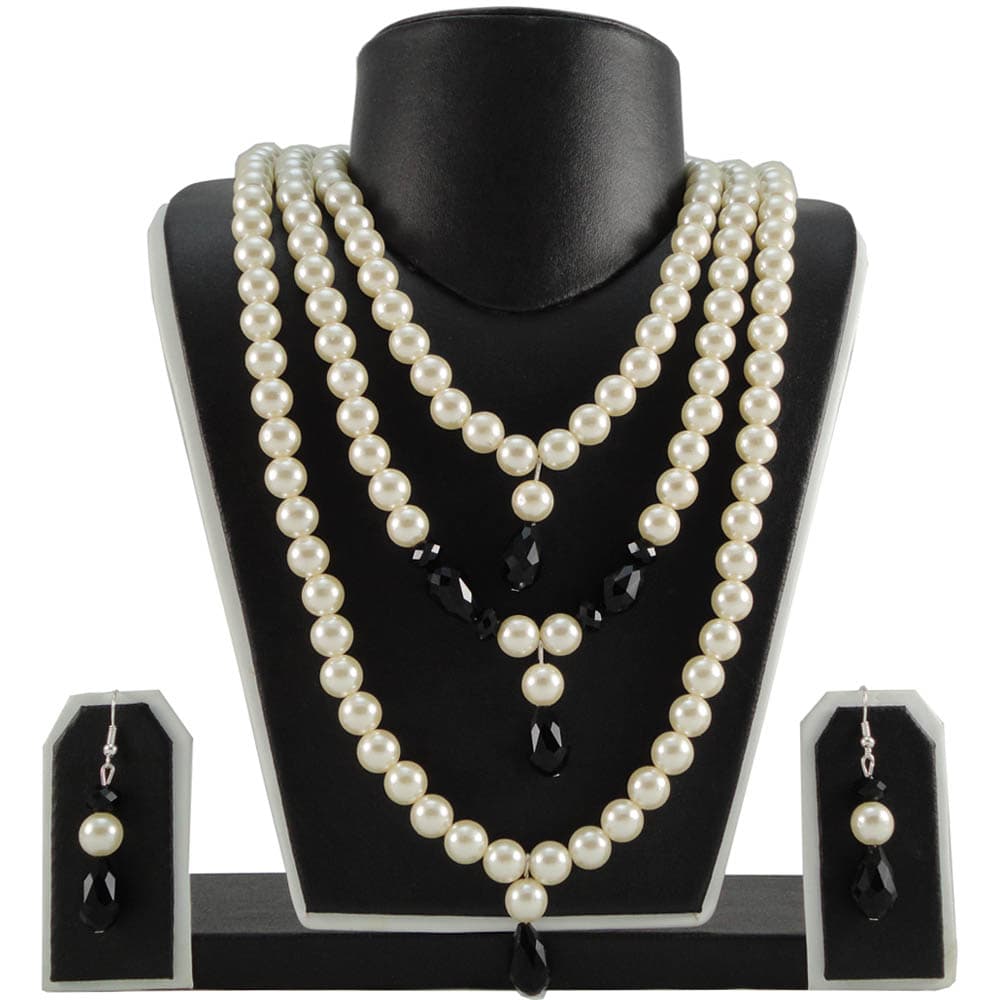 Triple Thread Pearl Necklace