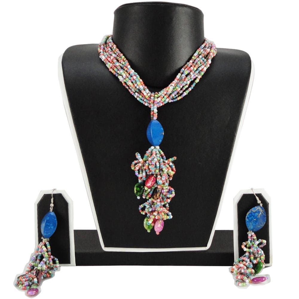 Colorful Jeko Moti Necklace