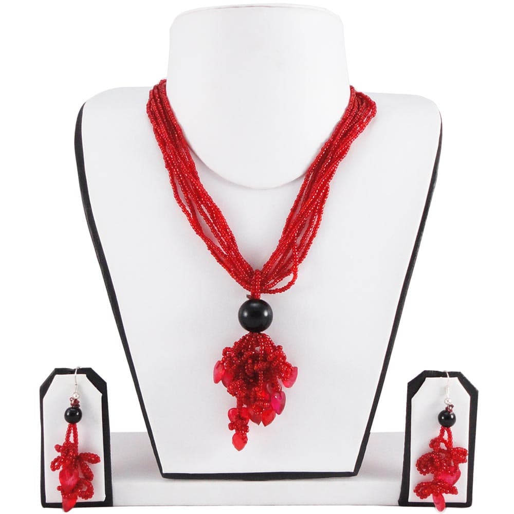 Red Jeko Moti Necklace