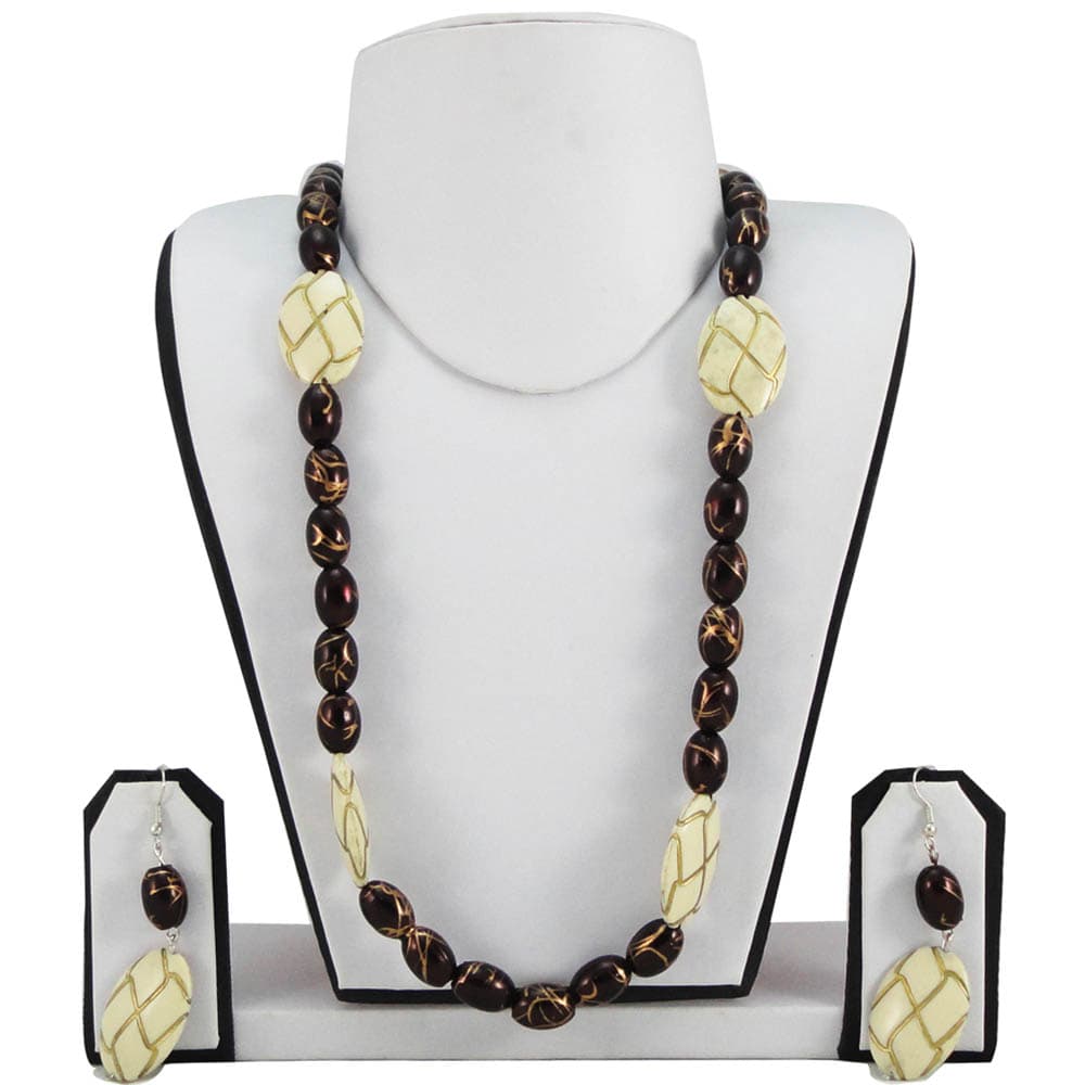 Designer Brown Beads Necklace