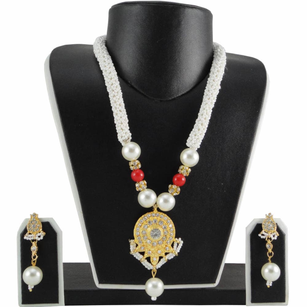 Traditional White Jeko Moti Set