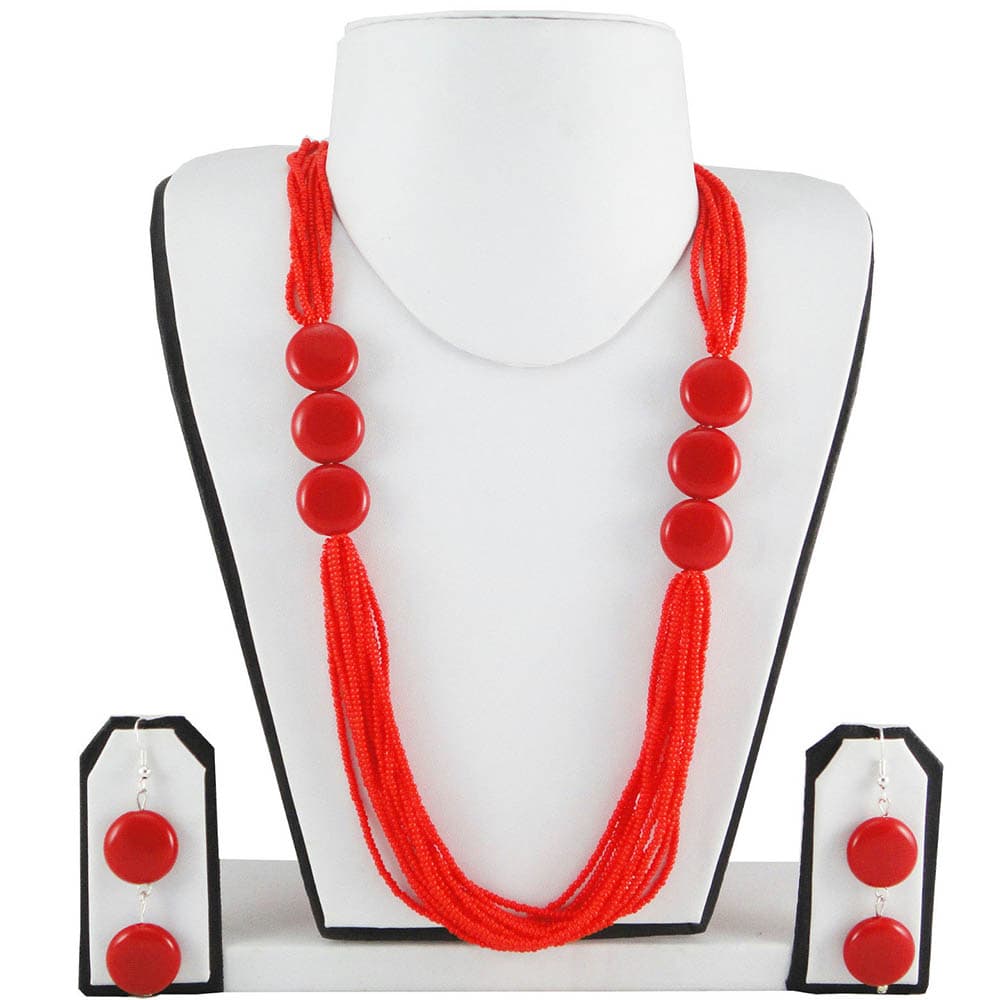 Stylish Red Jeko Moti Set