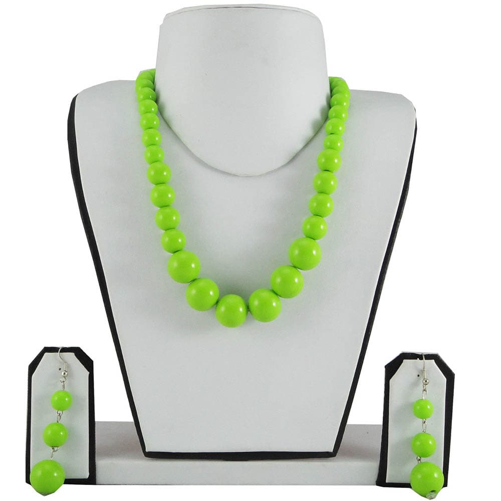 Lime Green Beads Necklace