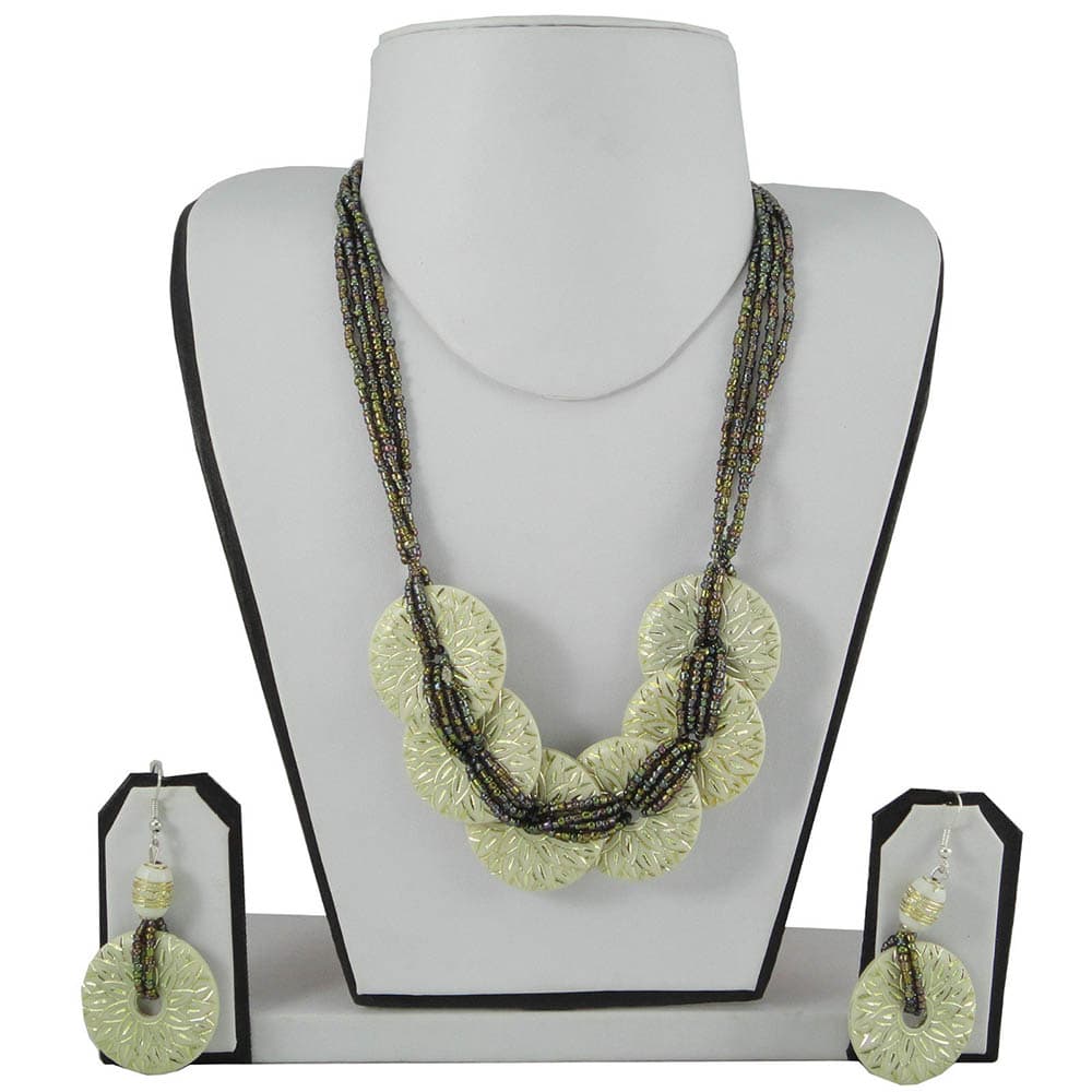 Jeko Moti Necklace with Coin Beads