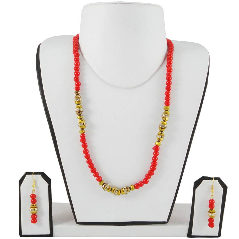 Red & Golden Beads Set