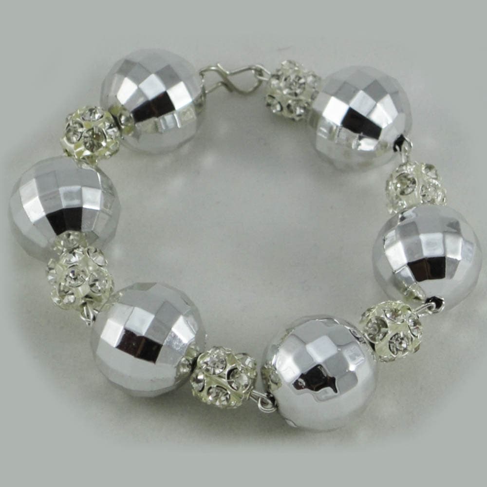 Silver Colored Beads Necklace