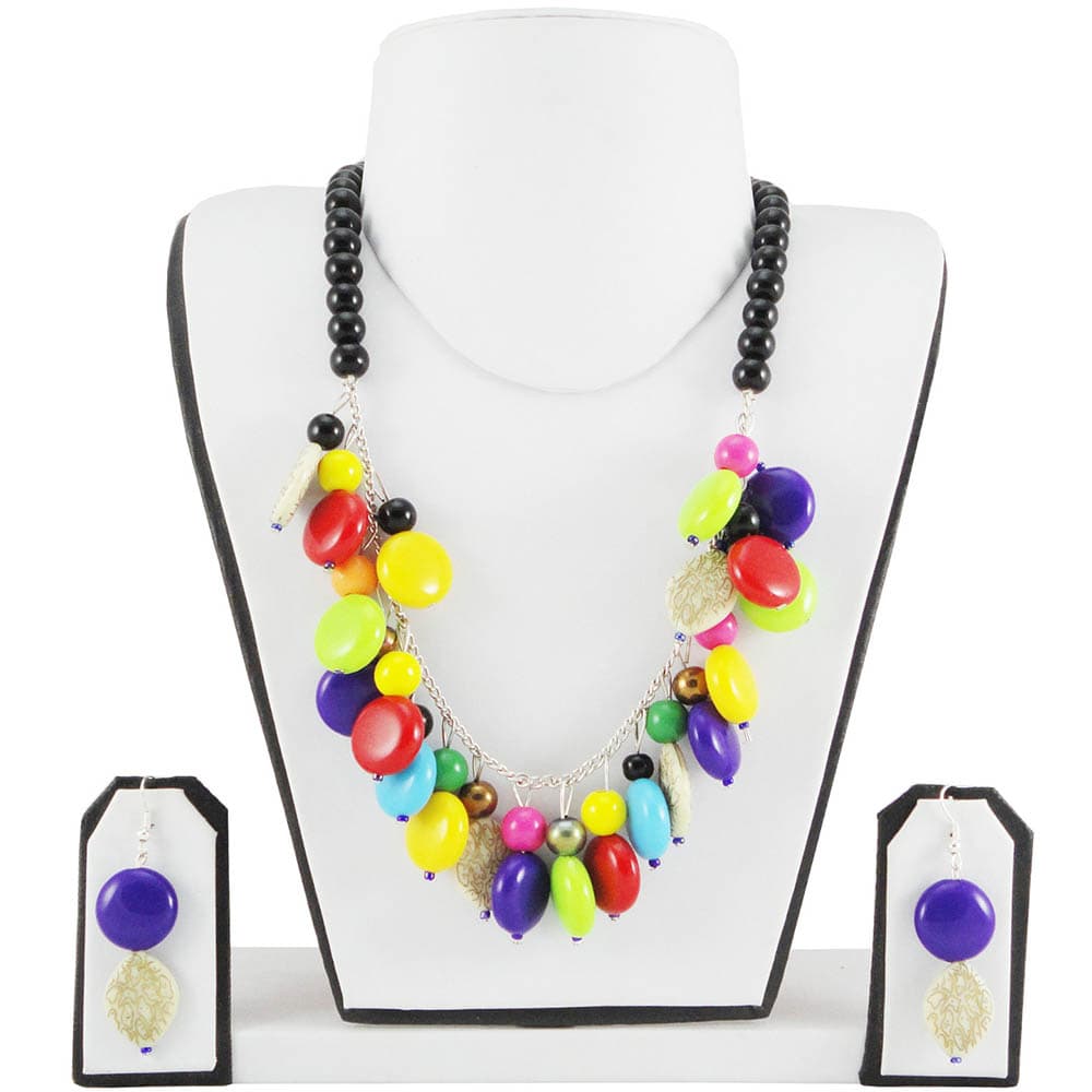 Colorful Coin Beads Necklace