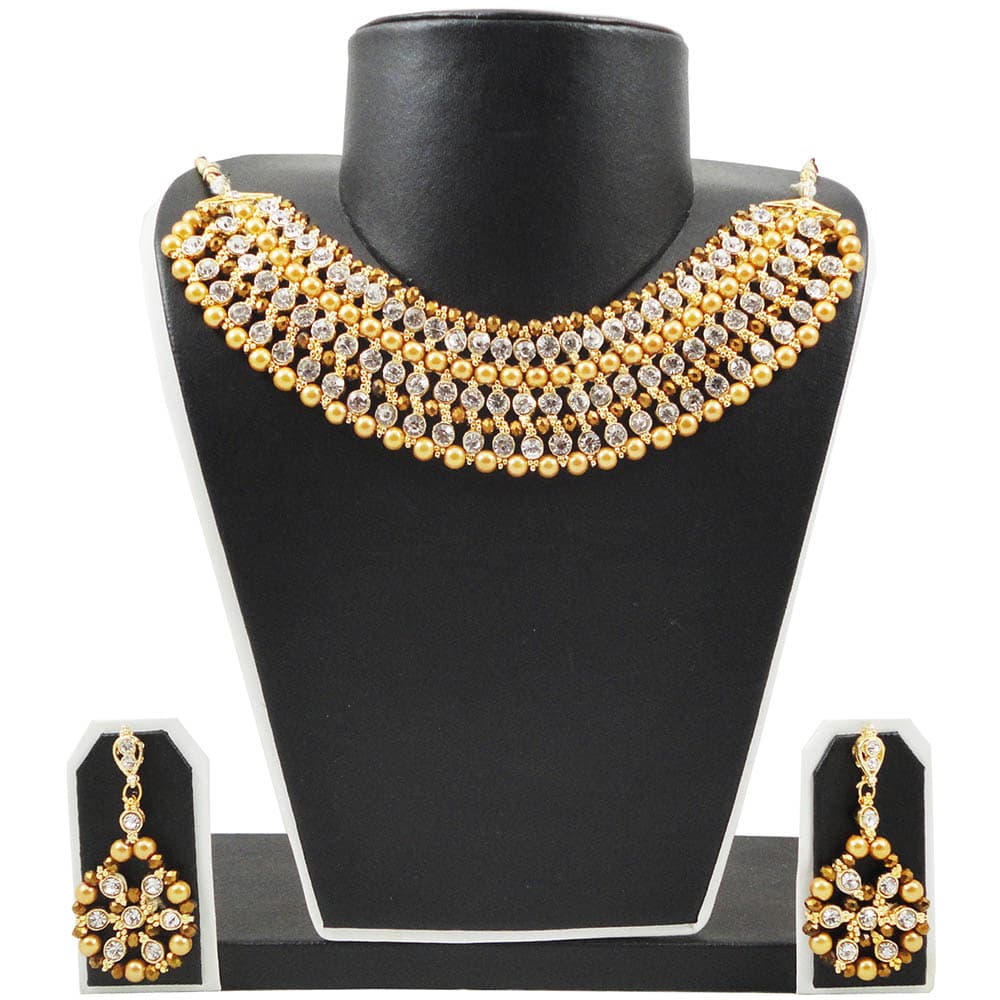 Golden Beads Designer Necklace