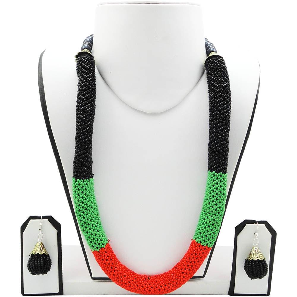 Multi Color Jeko Moti Necklace