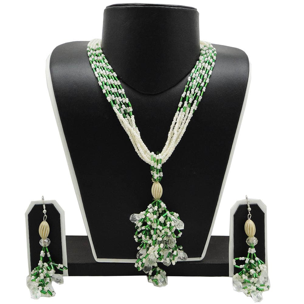 Green Beads Designer Necklace