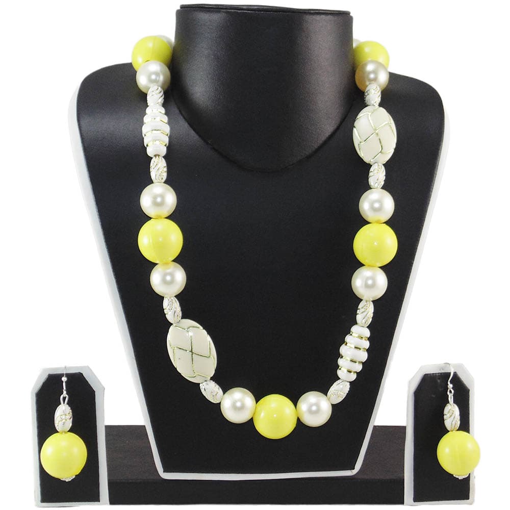 Cream & Yellow Pearls Necklace