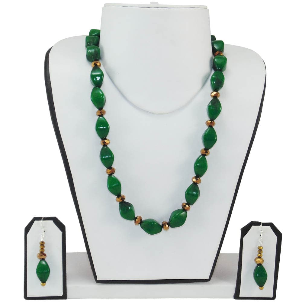 Green Beads Traditional Necklace