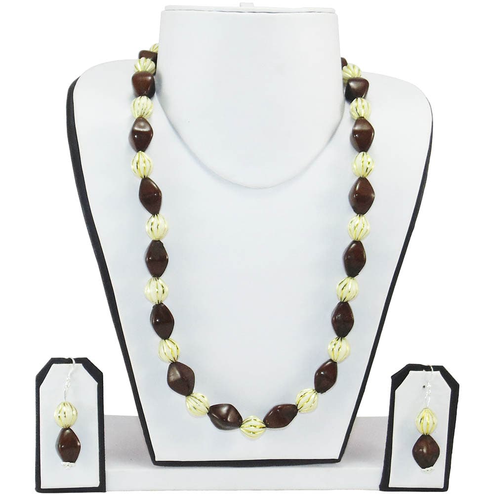 Brown Designer Beads Necklace