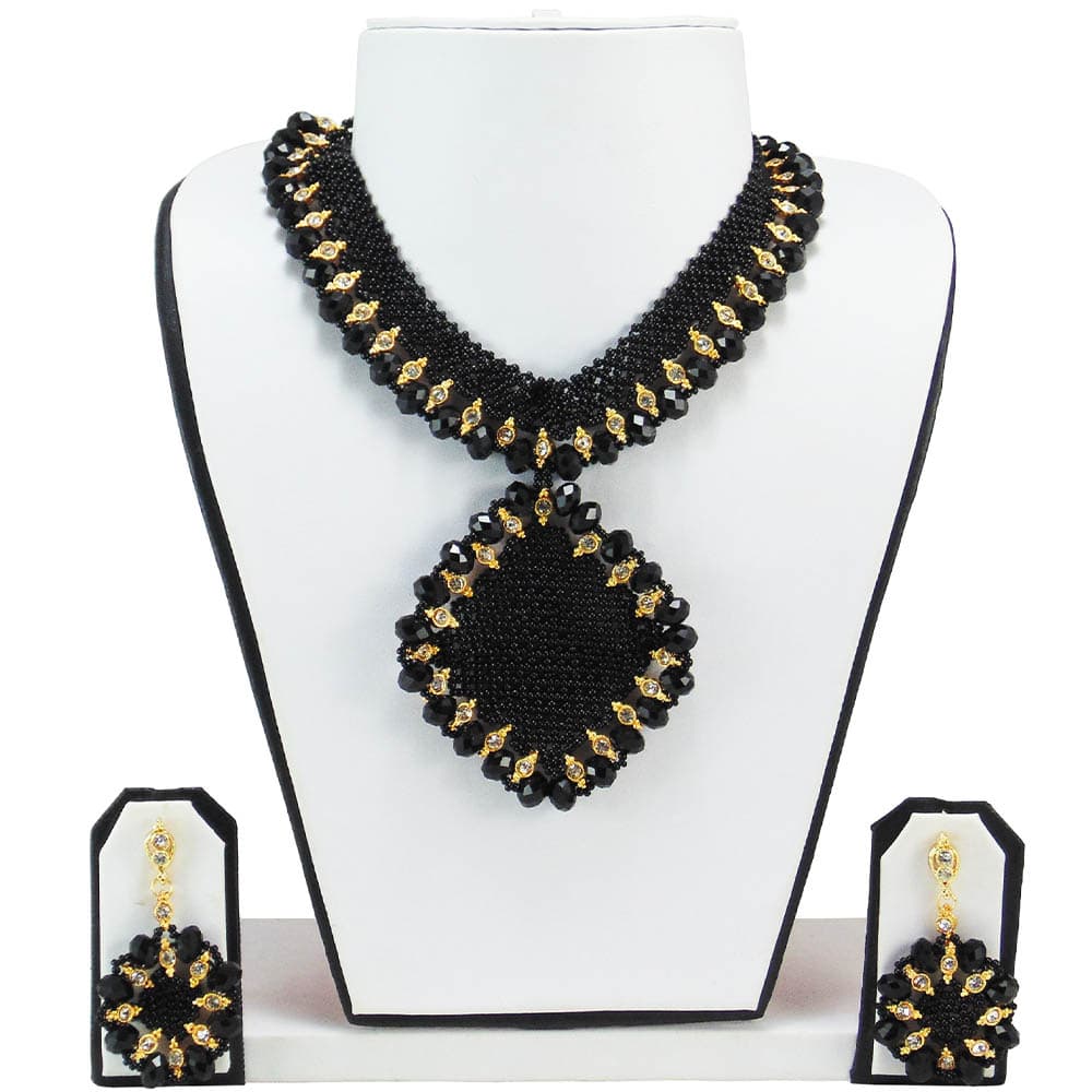 Black Jeko Moti Necklace