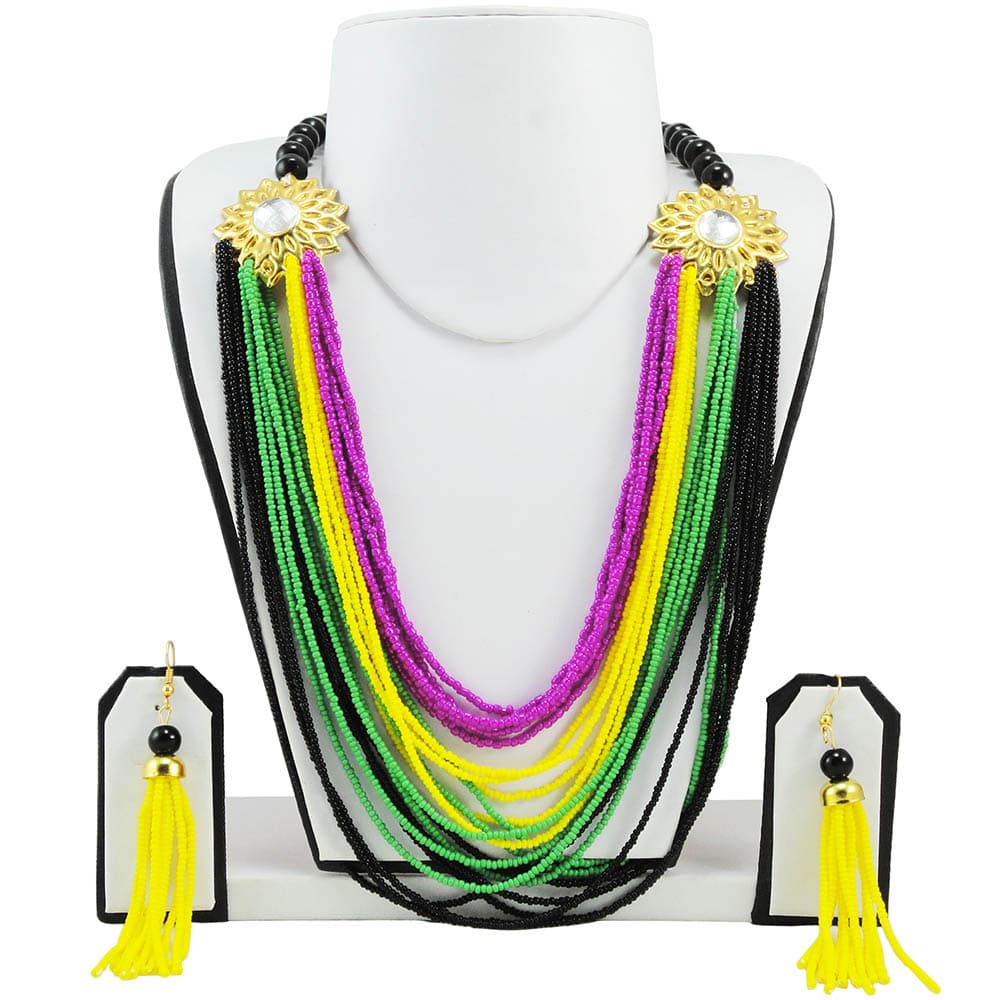 Multi Color Jeko Moti Necklace
