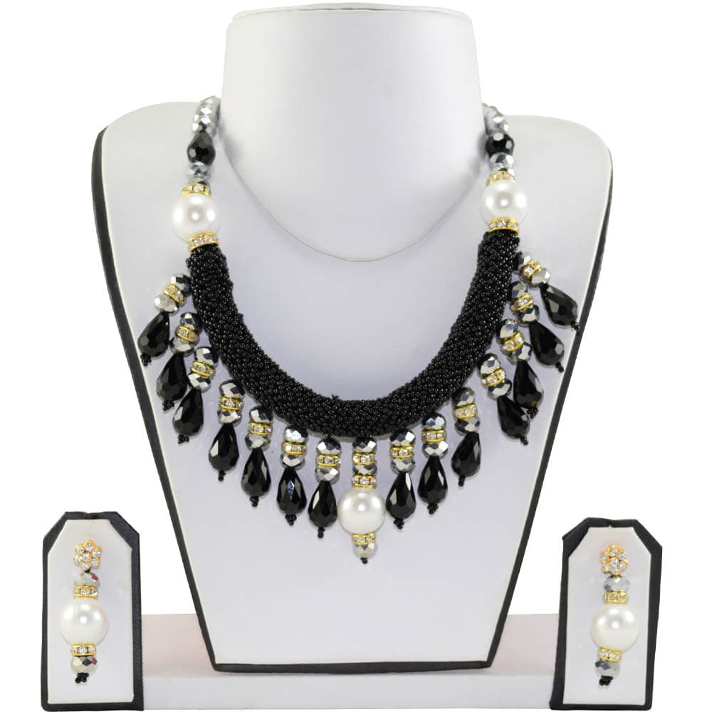 Black Jeko Moti Designer Handmade Necklace