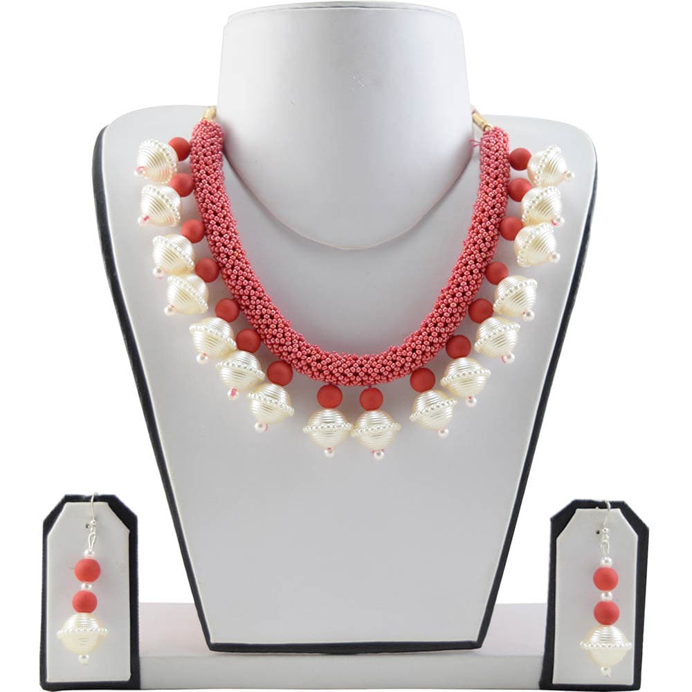 Pink Jeko Moti Designer Handmade Necklace