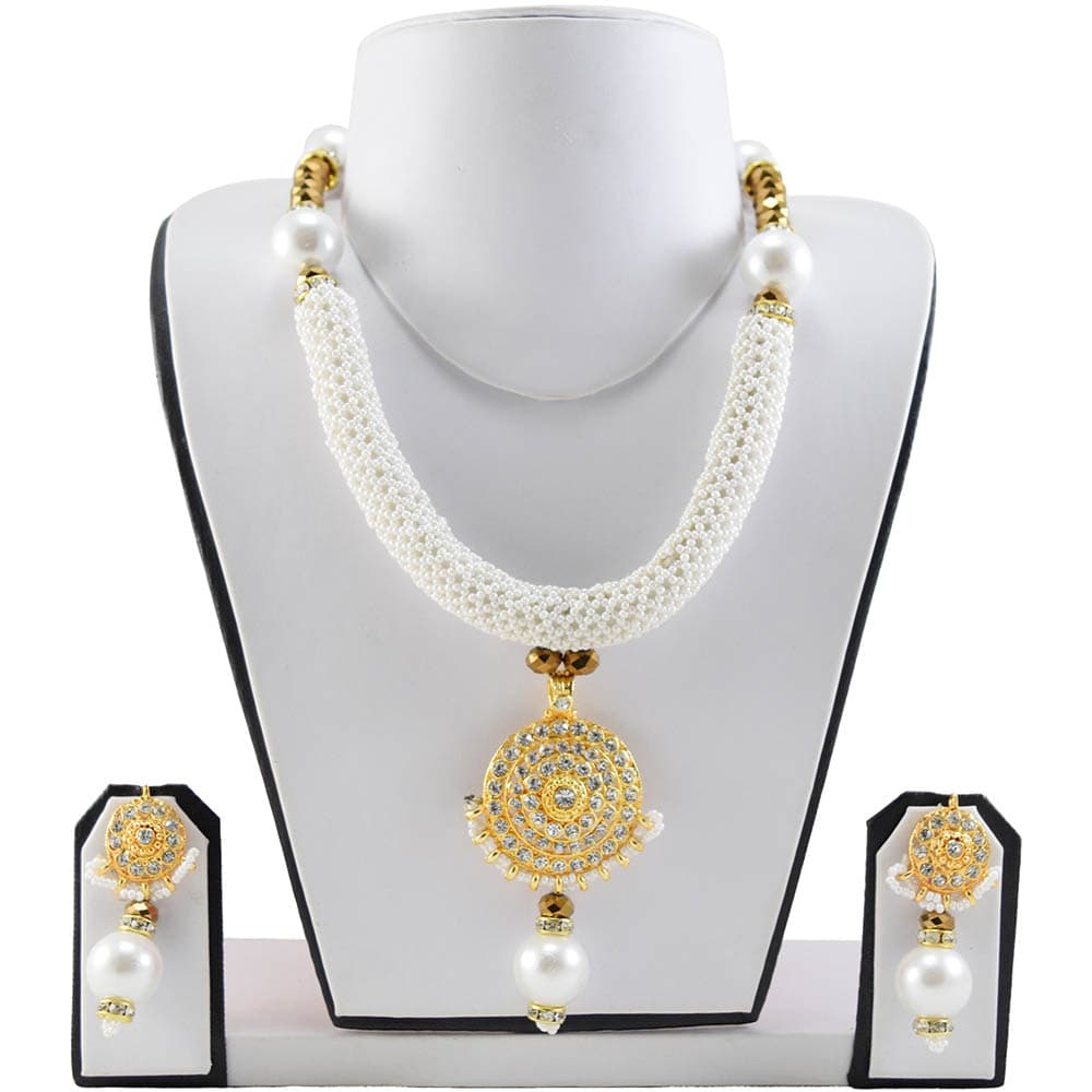 White Jeko Moti Handmade Necklace
