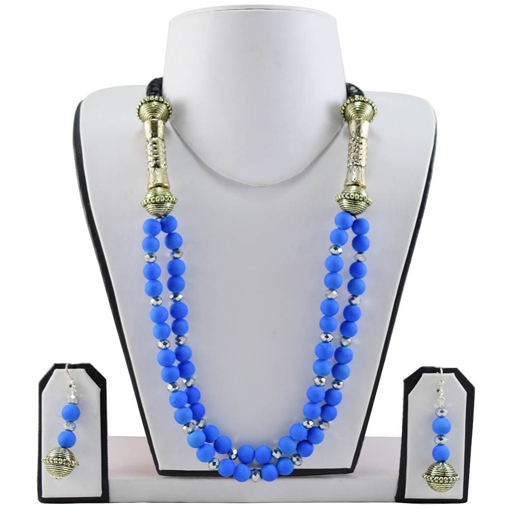 Blue Beads Designer Necklace