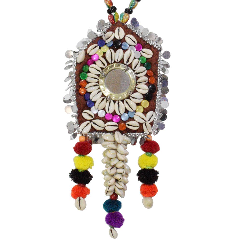 Seashell & Woolen Necklace for Chaniya Choli