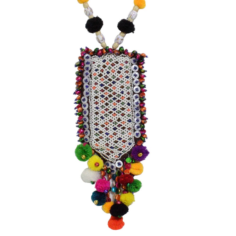 Handmade Woolen Beads Jeko Moti Necklace