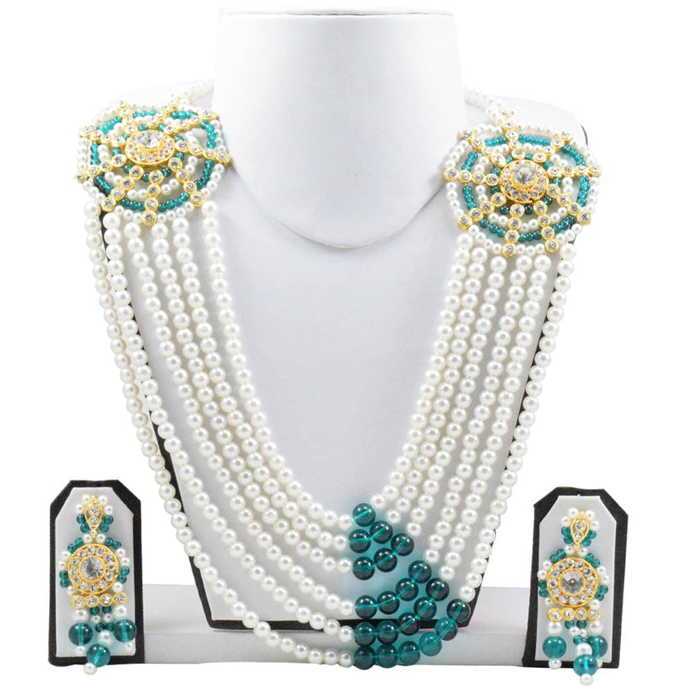 White Pearl Multi Chain Necklace