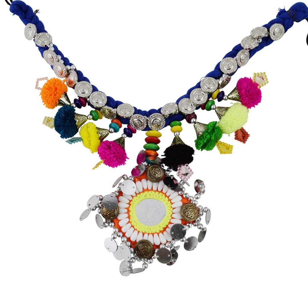 Blue Designer Necklace for Navratri