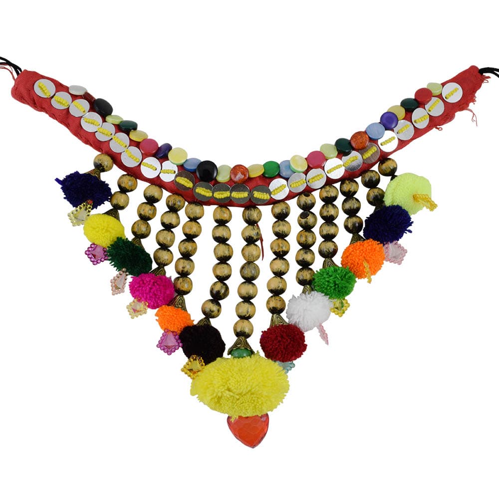 Wooden Beads Necklace for Chaniya Choli
