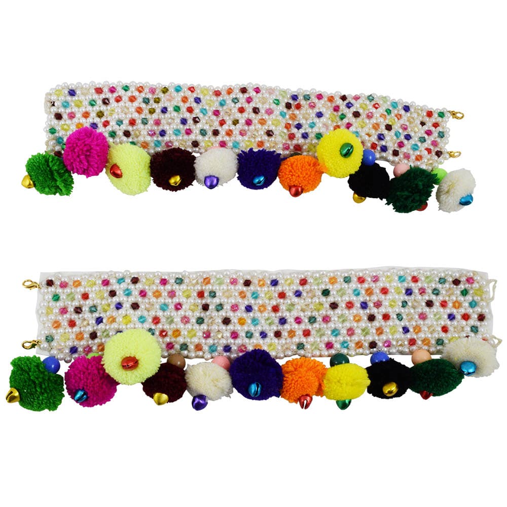 Jeko Moti Handmade Anklets for Chaniya Choli