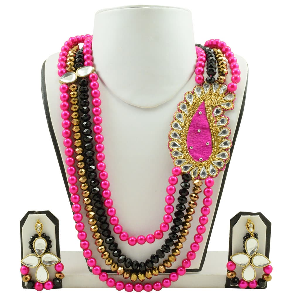 Multi Color Beads Designer Necklace