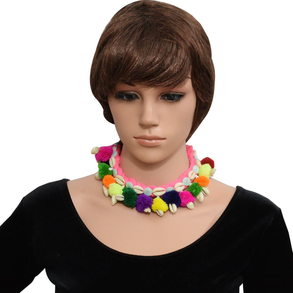 Woolen Balls Necklace for Chaniya Choli
