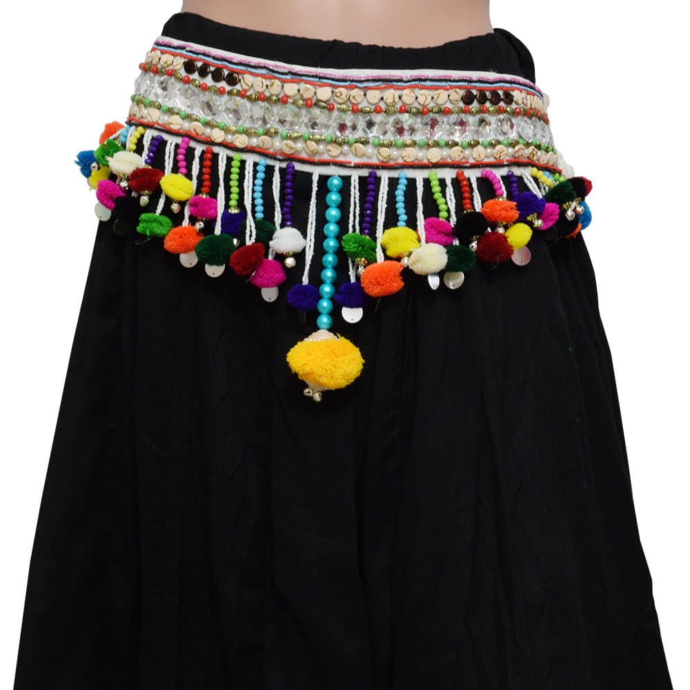 Woolen Balls Designer Waist Belt for Chaniya Choli