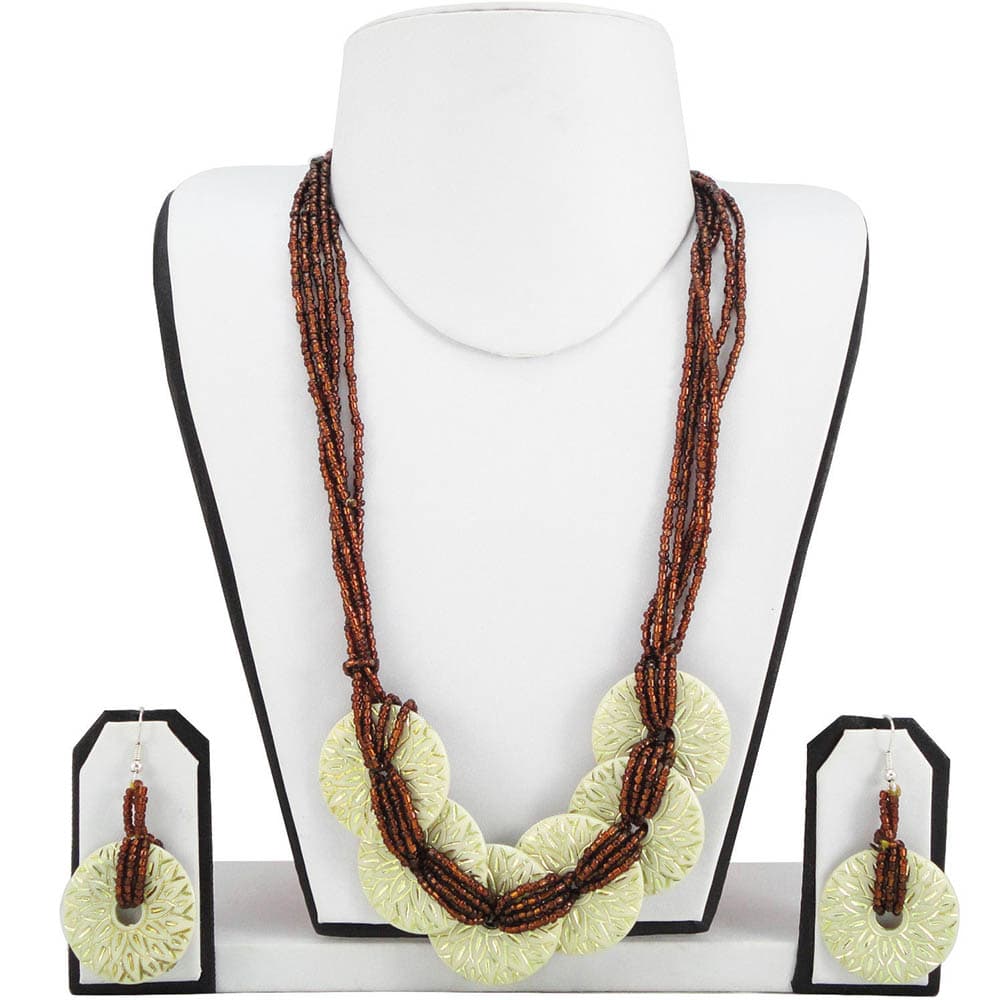 Brown Beads Designer Necklace