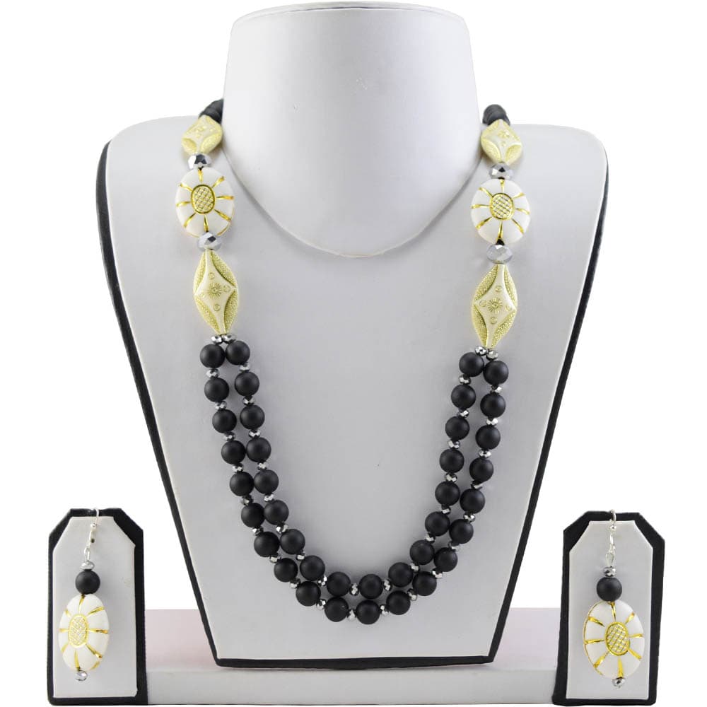 Black Beads Designer Necklace
