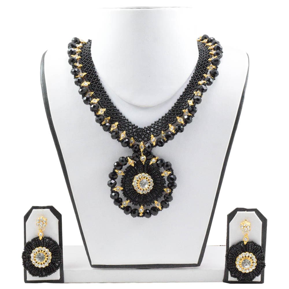 Black Jeko Moti Designer Necklace