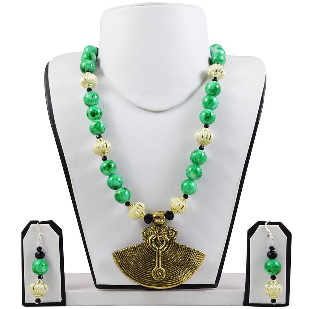 Turquoise Beads Handmade Antique Necklace Set
