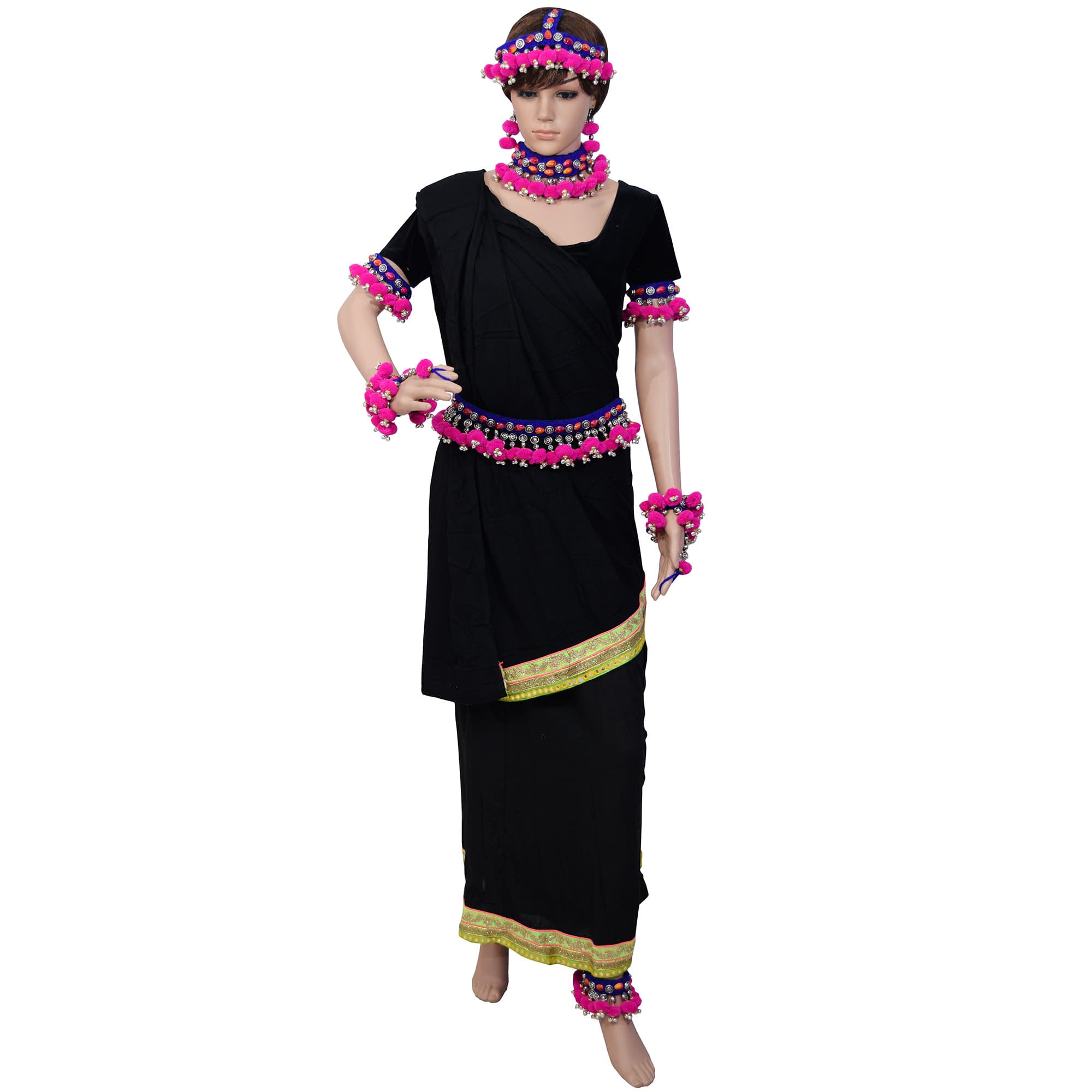 Designer Woolen Balls Navratri Set