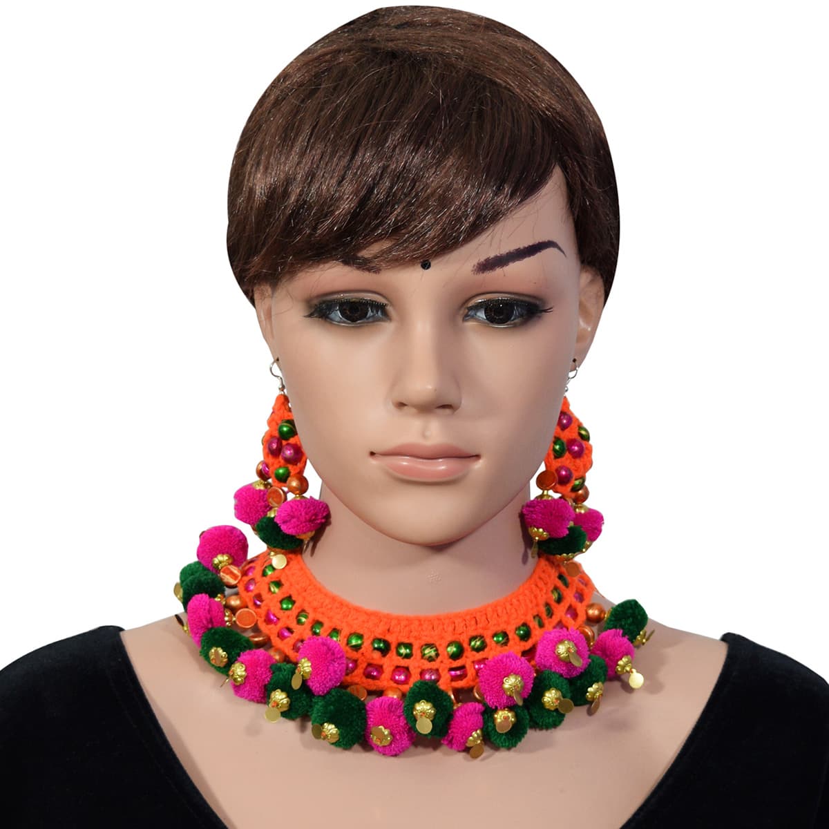 Designer Woolen Necklace for Navratri