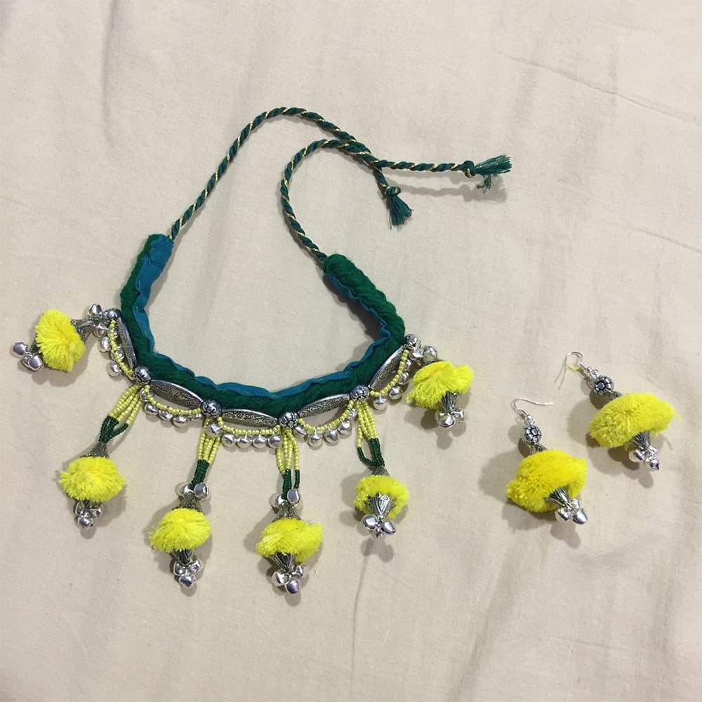 Woolen Balls Designer Necklace