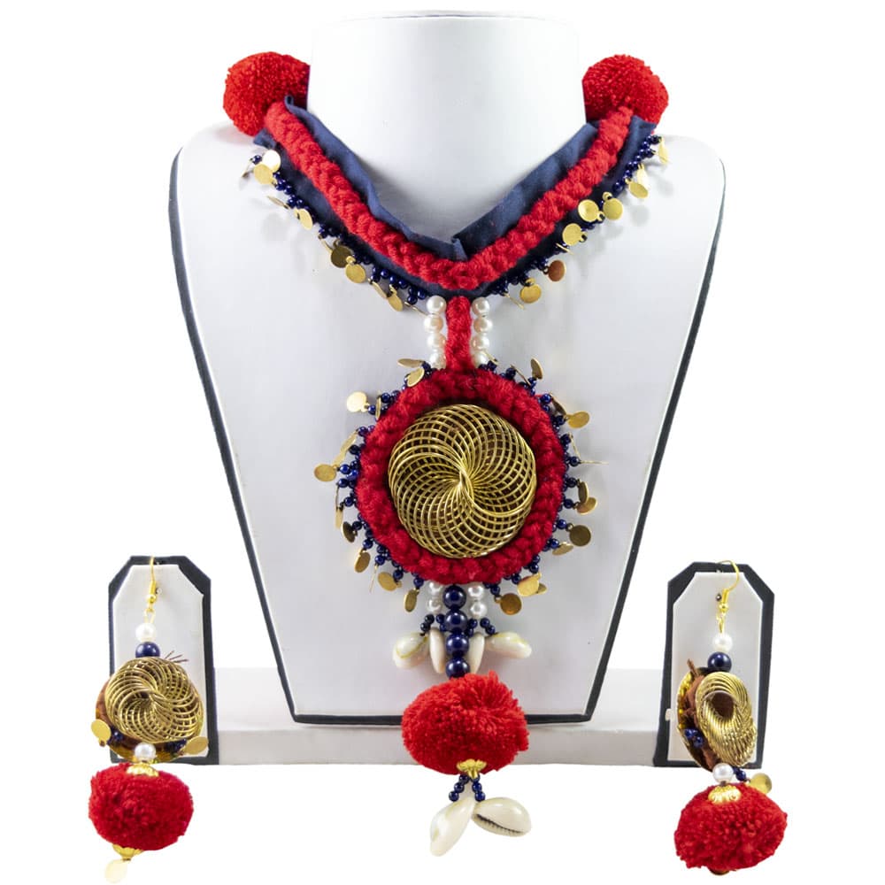 Woolen Threads Designer Necklace for Navratri