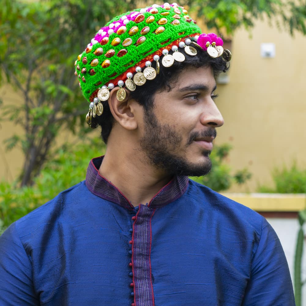 Gujarati Navratri Garba Ethnic Cap Safa Turban Pagdi Pheta for Men Women