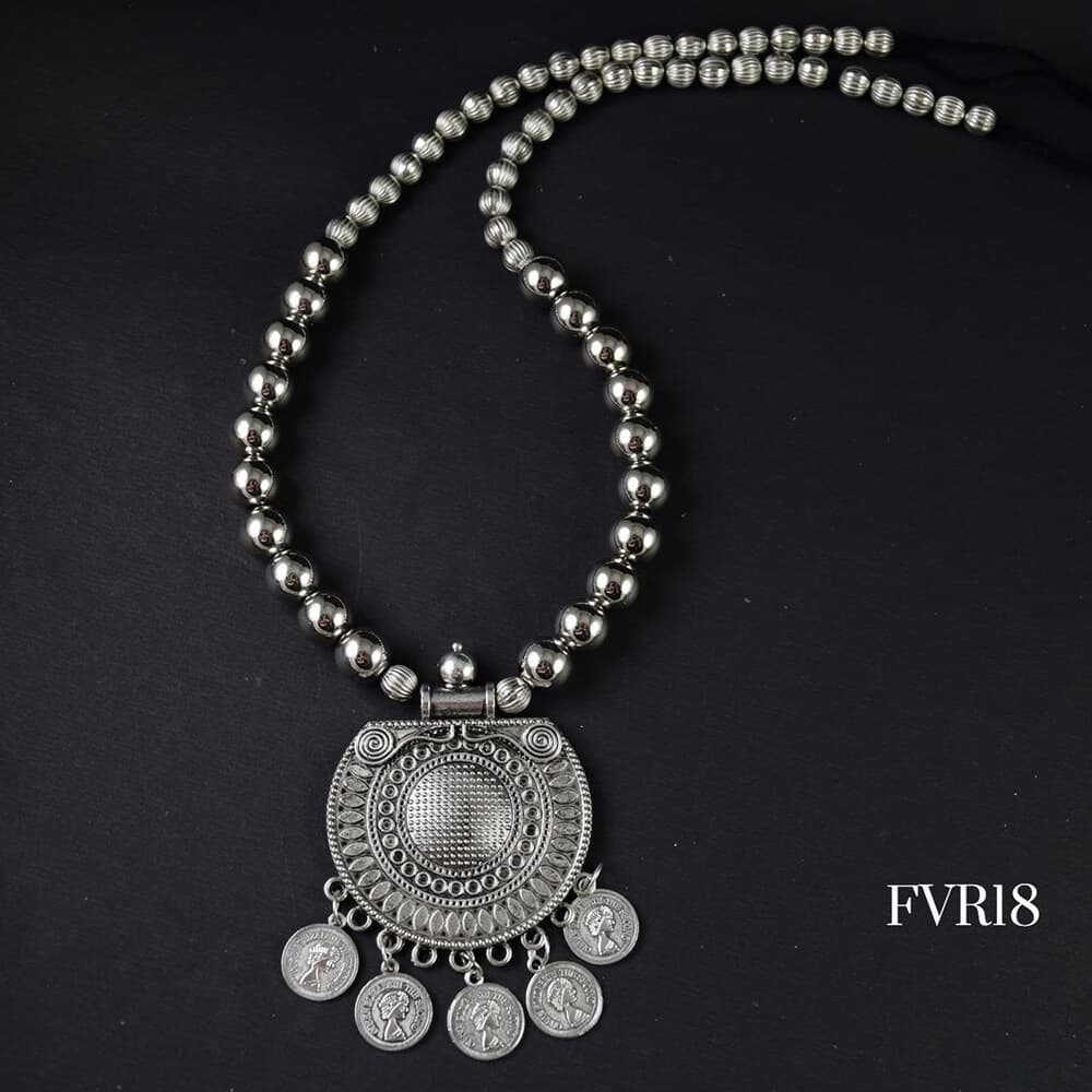 Silver Oxidised Necklace