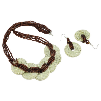 Brown Beads Designer Necklace