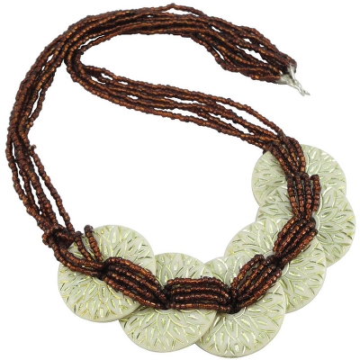 Brown Beads Designer Necklace