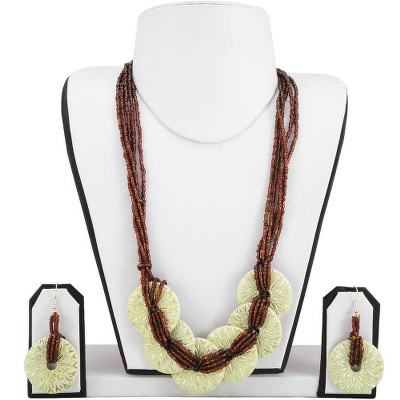 Brown Beads Designer Necklace