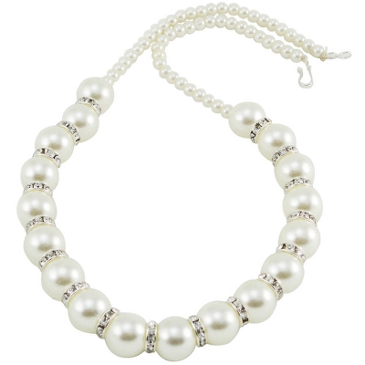 Cream Large Pearl set with Diamond Rings